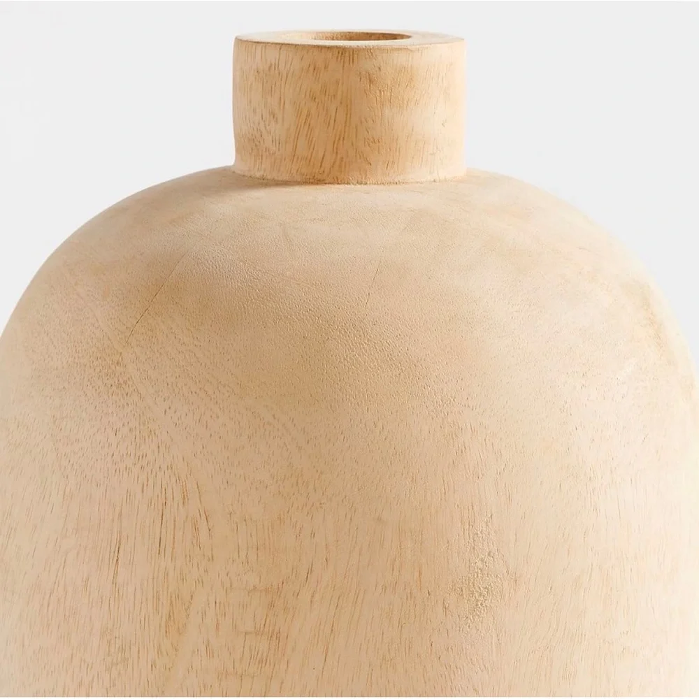 NWT Pottery Barn Mango Wood Ceramics Narrow Vase